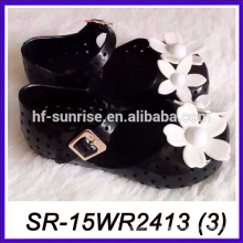 Fivela de velcro crianças crianças pétala flor sapatos melissa melissa calça sandálias de geléia